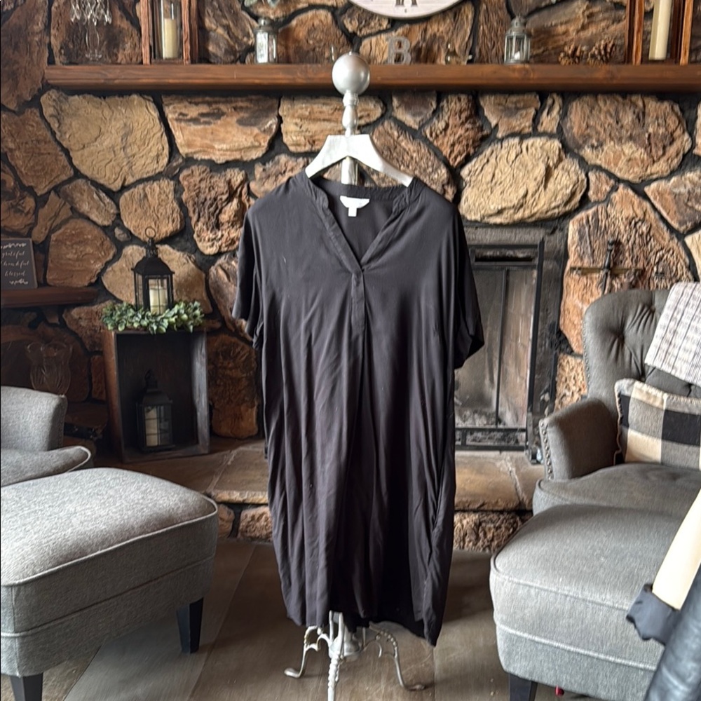 Black V-Neck Dress